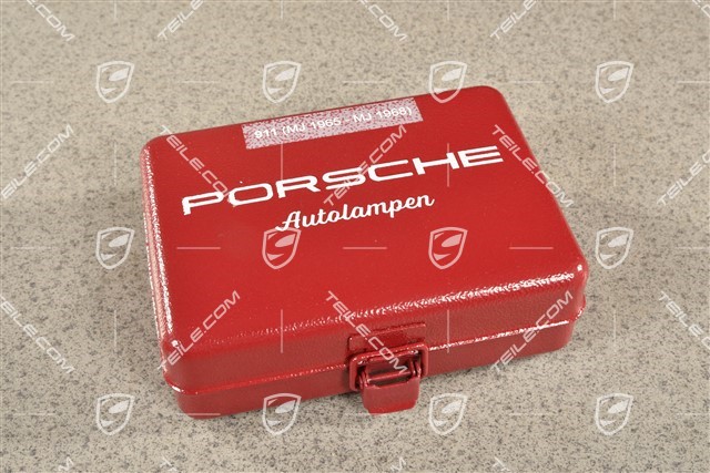 Box with spare bulbs and fuse / 12V, for Porsche 911 F-model 1965-1968