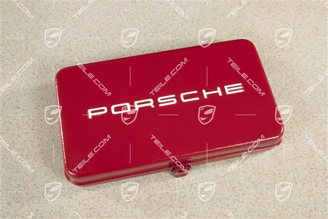Porsche Classic screwdriver tool kit set in steel case, plastic, 5 parts