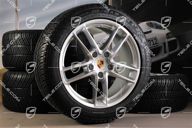 19-inch TURBO II winter wheel set, wheels 9J x 19 ET 60 + 10J x 19 ET61 + NEW tyres Michelin Pilot Alpine 3, 255/45 R19+285/40 R19, without TPM
