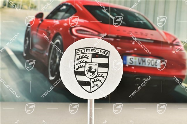 Center cap, concave, Porsche crest