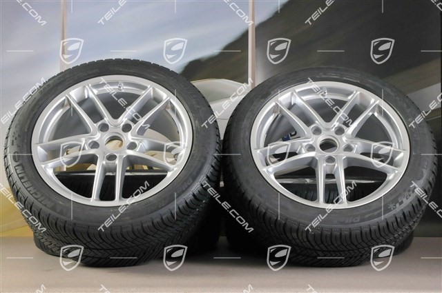 19-inch TURBO II winter wheel set, wheels 9J x 19 ET 60 + 10J x 19 ET61 + NEW tyres Michelin Pilot Alpine 3, 255/45 R19+285/40 R19, without TPM
