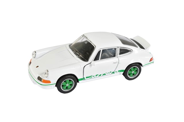 Toy/car Pull back Porsche 911 RS 2.7, Welly, white, 1:38
