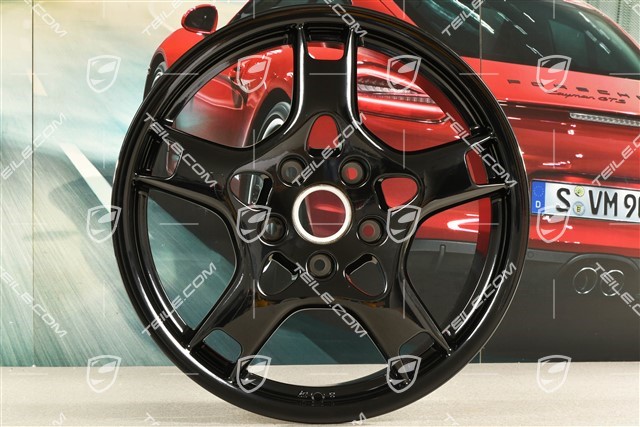 19-inch Carrera S wheel, BBS, 8J x 19 ET57, black high gloss