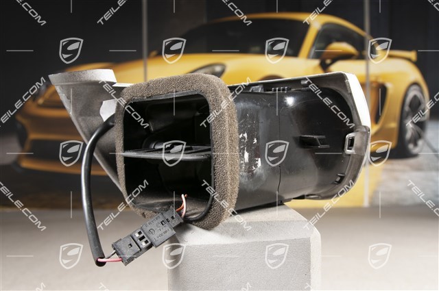 Dashboard side vent / defroster trim / cover, Galvano silver, Carrera S / GTS, L