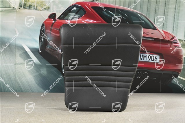 Back seat lower / cushion, Cabrio, leather, Black, R