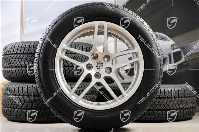 18-inch "Macan S" Winter wheel set, rims 8J x 18 ET21 + 9J x 18 ET21, Pirelli winter tyres 235/60 ZR 18 + 255/55 ZR 18, with TPMS