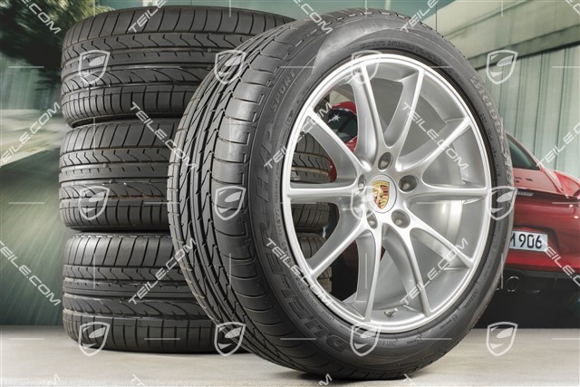 20-inch Cayenne Coupé Design summer wheel set, rims 9J x 20 ET50 + 10,5J x 20 ET55 + Bridgestone Dueler H/P Sport summer tyres 275/45 R20 + 305/40 R20, with TPMS