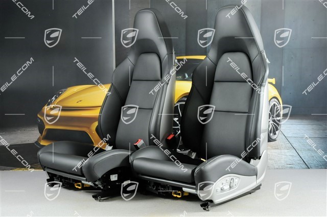 Sport Seats, el. adjustable, 18-way, heating, lumbar, ventilation, leather, black, set, L+R