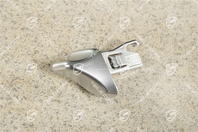 Seat tilting handle / control button, Galvano silver, R