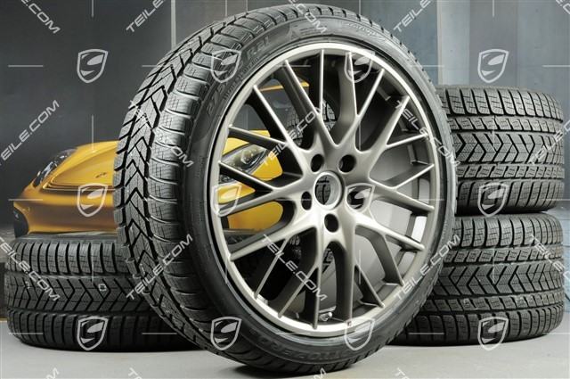21-inch winter wheels set "SportDesign", rims 9,5 J x 21 ET71 + 10,5 J x 21 ET71 + NEW Pirelli Sottozero III winter tires 275/35 R21 + 315/30 R21, Platinum satin-matt