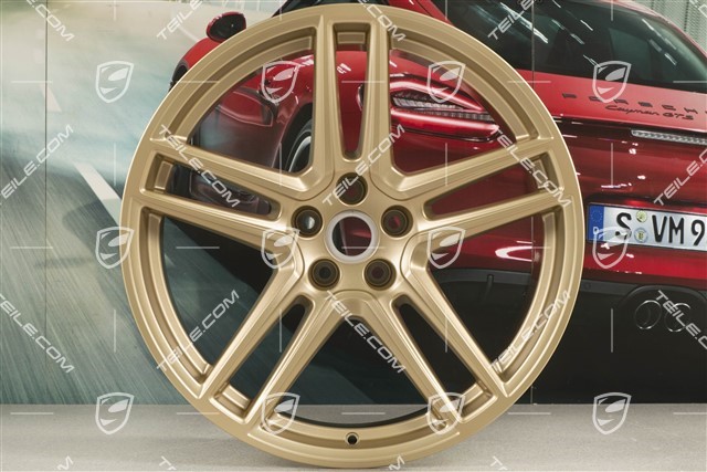 20-inch wheel rim "Macan Turbo", 10J x 20 ET19, CMS, aurum/gold satin matt