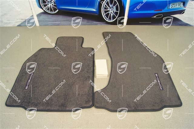 Floor mat set, Sand Beige, Cayman / 997 cabrio with BOSE sound system, see blue