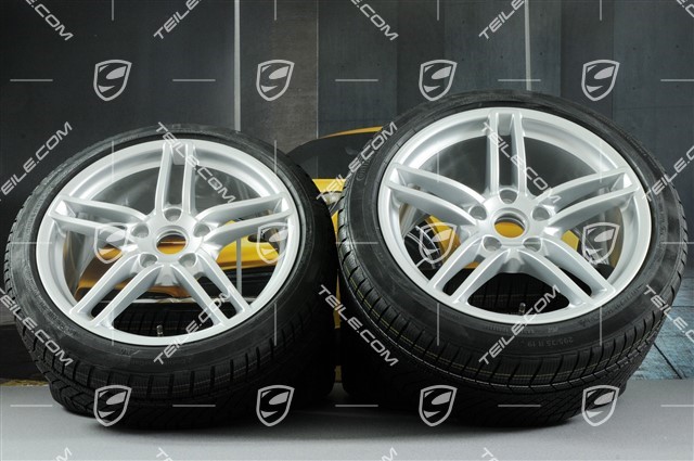 19-inch Carrera winter wheel set, 8,5J x 19 ET54 + 11J x 19 ET69, Continental winter tyres 235/40 R19 + 285/35 R19, without TPMS