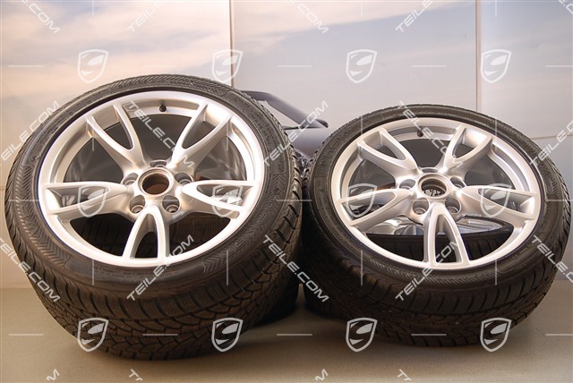 18-inch Carrera IV wheel set, wheels 8J x 18 ET57 + 11J x 18 ET51 + NEW tyres 235/40 R18 + 295/35 R18