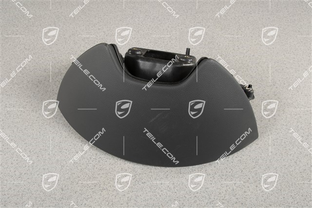 Dashboard trim / Instrument cluster cover, Leatherette, Black