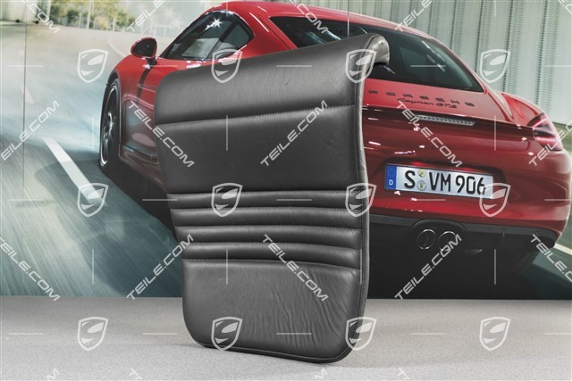 Back seat lower / cushion, Cabrio, leather, Black, L