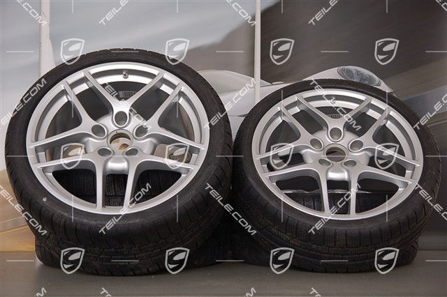 19-inch Carrera S II winter wheels, wheels: 8J x 19 ET57 + 11J x 19 ET 67, tyres: 235/35 R19 + 295/30 R19, TPMS 433 MHz