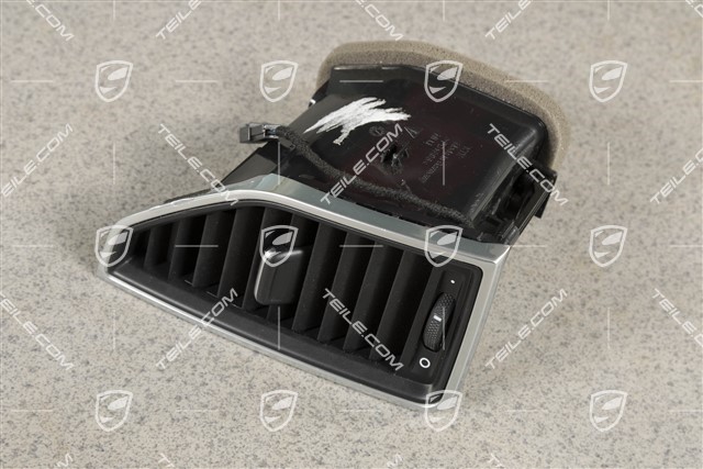 Dashboard centre vent / nozzle / defroster trim, Galvano silver, L