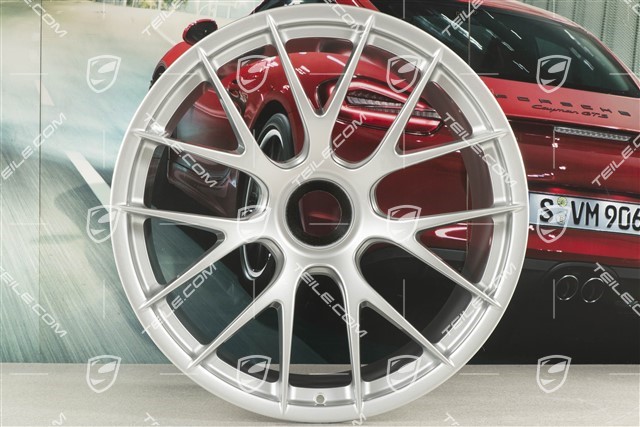 GT2RS / GT3RS wheel rim/disc, Magnesium, central lock, 12,5J x 21 ET48, brilliant silver