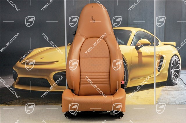 Seat, el. adjustable, leather, Brown/Natural, damage, R