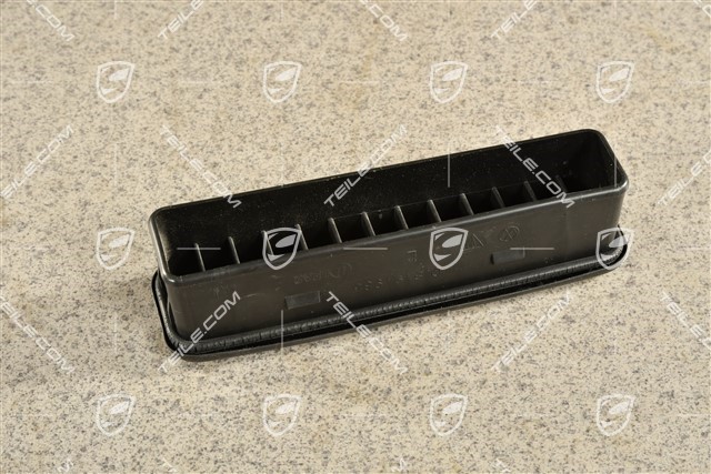 Door trim panel / card, side ventilation grille, Satin black, L