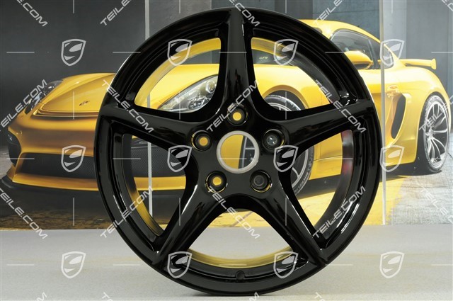 18-inch Carrera III wheel set, 8J x 18 ET57 + 10J x 18 ET58, C2 / C2S, black high gloss