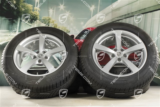18-inch "Macan" Winter wheel set, rims 8J x 18 ET21 + 9J x 18 ET21 + Continental winter tyres 235/60 ZR 18 + 255/55 ZR 18, with TPMS