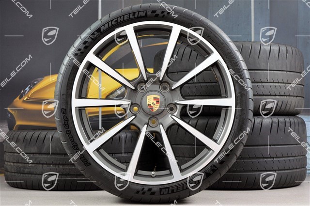 20-inch Carrera Classic II summer wheel set, 8,5J x 20 ET51 + 11J x 20 ET70 + NEW summer tires 245/35 ZR20 + 295/30 ZR20, with TPMS