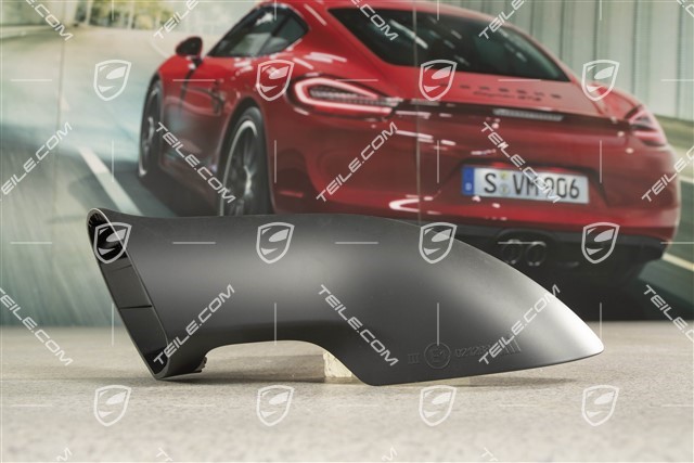 GT4, Sport Design package, door mirror housing / cover, lower, Manually retractable, Black matte, L