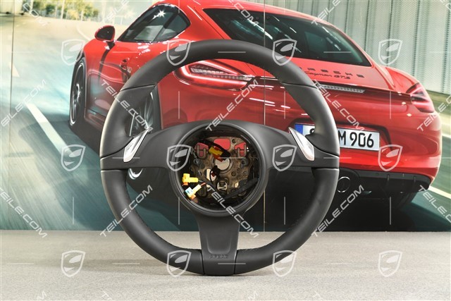 Steering wheel, Leather, heated, Automatic transmission, black