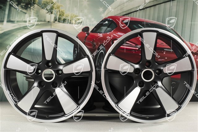 20-inch rims set Sport Classic "50 yaers 911", 9J x 20 ET51 + 11,5J x 20 ET48, in black