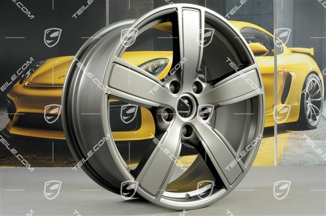 20-inch wheel rim set Carrera Sport, 11,5J x 20 ET76 + 8,5J x 20 ET49,, Platinum satin-mat