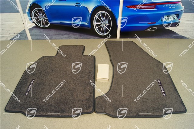 Set of floor mats, 2-piece, for 997 Convertible models and 987C Cayman with BOSE Surround Sound-System, sea blue