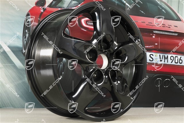 18-inch Cayenne Turbo wheel, 8J x 18 ET57, black high gloss