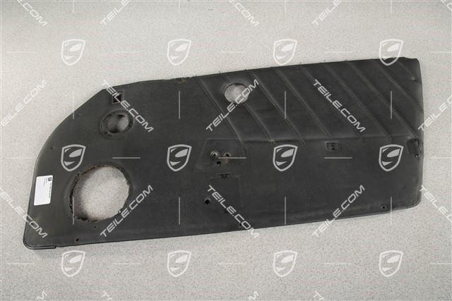 Door trim panel, leatherette, black, R