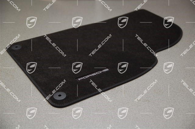 Floor mat set, front (L+R), black