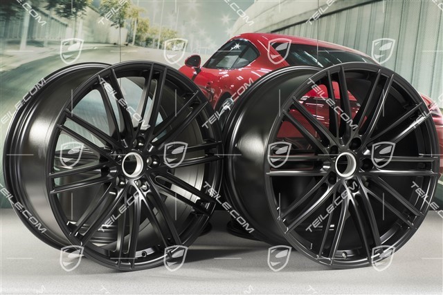 22-inch wheel rim setTurbo IV, 11,5J x 22 ET52 + 10J x 22 ET48, for Coupé, black satin-mat