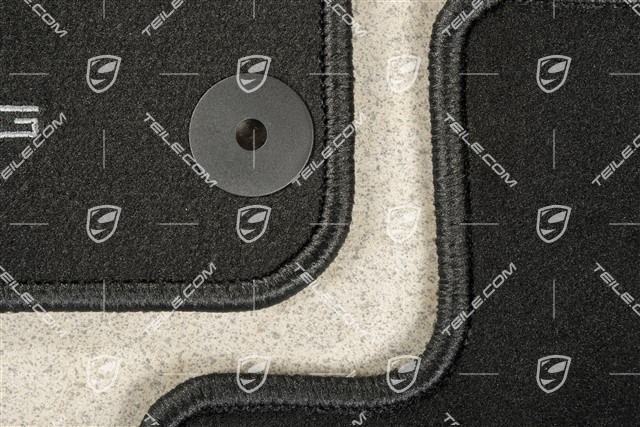 Floor mat, velour, set 4-part, black PZ-BENSBERG