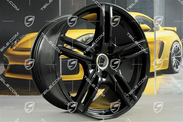 20-inch wheel rim set Panamera Turbo, 9,5J x 20 ET71 + 11,5J x 20 ET68, black high gloss