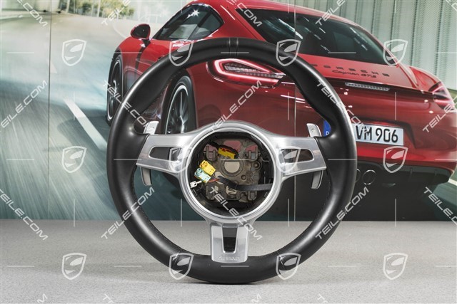 Steering wheel, SPORT DESIGN, without display unit, PDK transmission, leather black