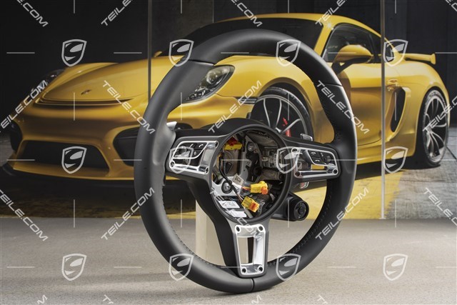 Sports Steering wheel GT leather, multifunction, heated, black leather, Sport Chrono Plus