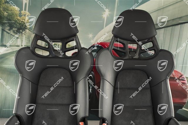 Bucket seats GT3RS / GT2RS, Carbon, leather+Alcantara, black, set, L+R