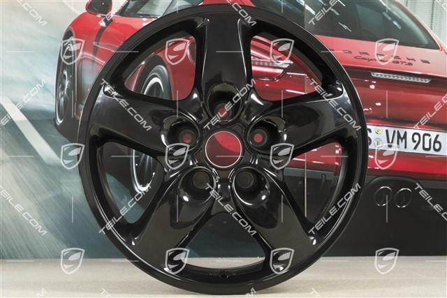 18-inch Cayenne Turbo wheel, 8J x 18 ET57, black high gloss