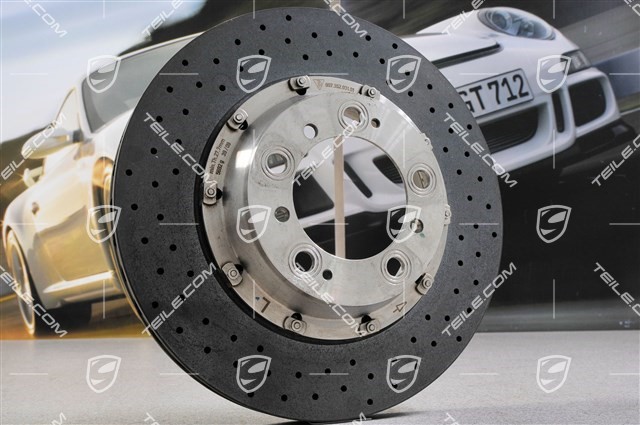 PCCB Ceramic brake retrofit kit, Turbo, incl. 380mm front brake discs + 350mm rear brake discs