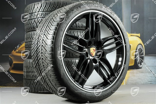 20-inch Sport Design winter wheel set, 8,5J x 20 ET51 + 11J x 20 ET70, Michelin winter tyres 245/35 ZR20 + 295/30 ZR20, without TPMS, black high gloss