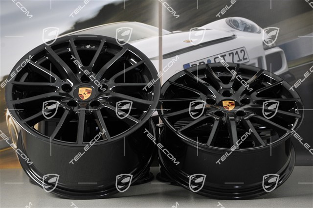 19-inch SportDesign wheel set, black, 8J x 19 ET57+ 11J x 19 ET67