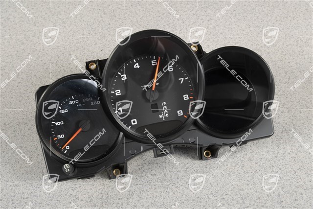 Instrument cluster, dials in black, PDK