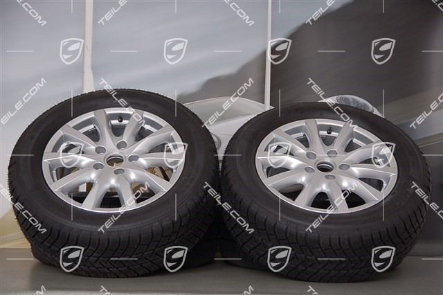 18-inch Cayenne winter wheel set, 4x wheels 8 J x 18 ET 53 + 4x winter tyres Michelin 255/55 R18 109V XL M+S, with TPMS