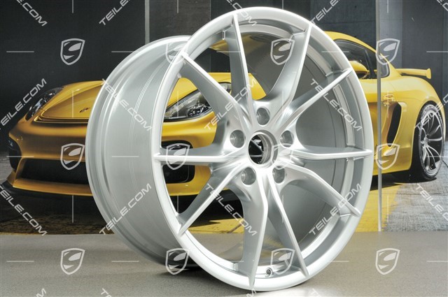 20-inch wheel rim set Carrera S IV, 8,5J x 20 ET49 + 11J x 20 ET56, for winter wheels, C4/C4S/GTS, Brilliant chrome finish