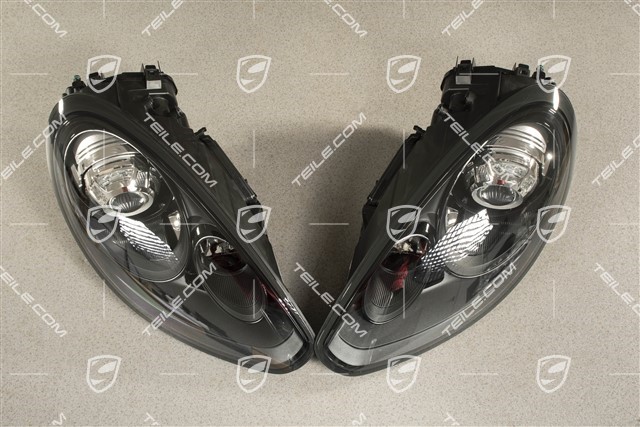 Headlamp / Headlight set, Black, BiXenon, dynamic cornering light